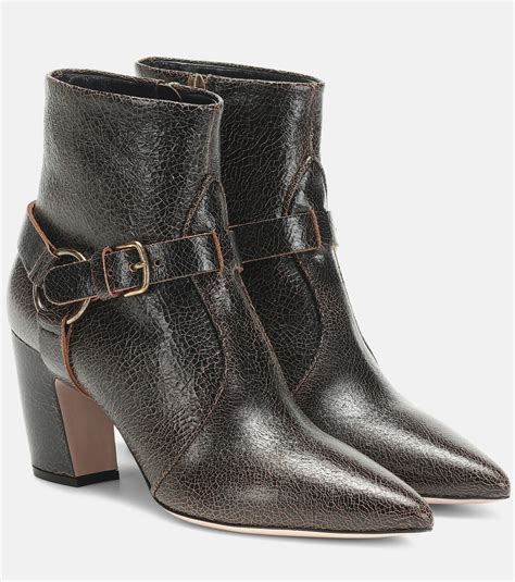 miu miu leather ankle boots|miu buckle boots.